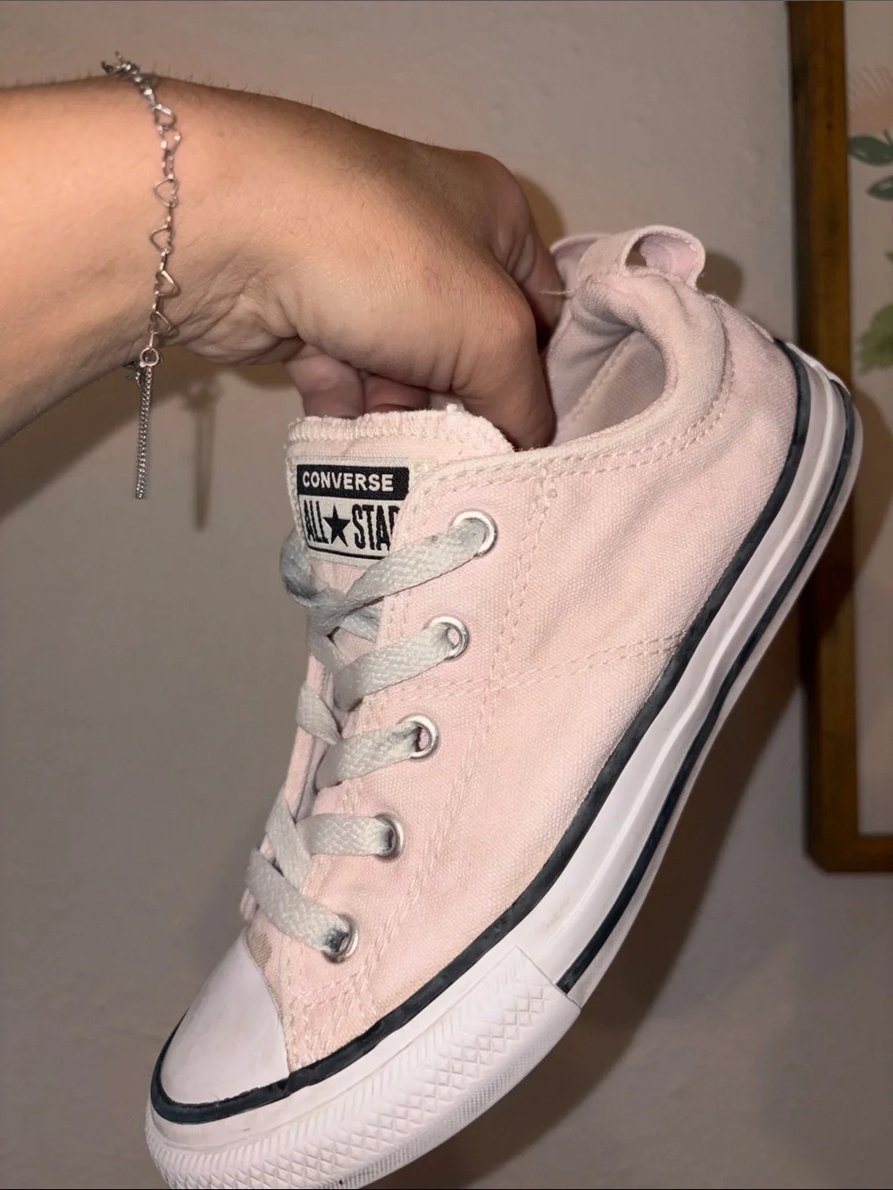 Converse Kids Light Pink Low Top Canvas Sneakers